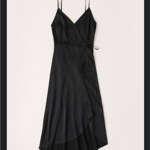 Abercrombie & Fitch satin midi wrap dress NWOT